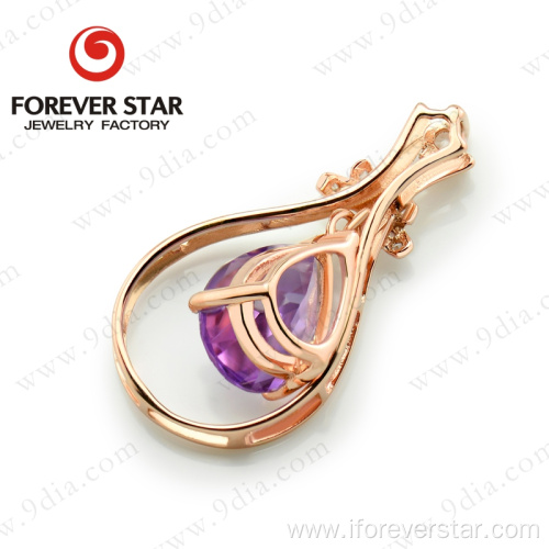 Natural Amethyst Diamond 14K Solid Gold Jewelry